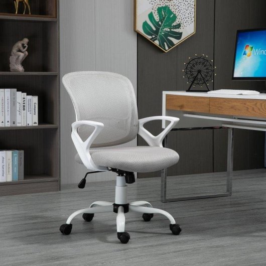 Silla Oficina Ergonómica Welltin 921-528GY Malla Transpirable Gris