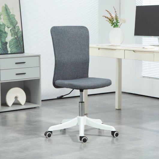 Silla de Oficina Welltin Gris Ajustable Lino Sintético 120 kg