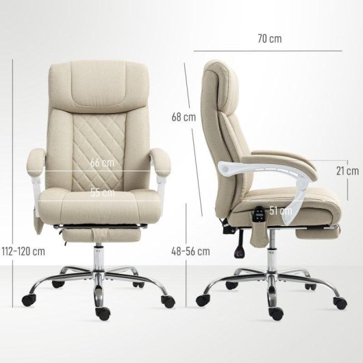 Chaise de bureau Welltin 921-812V90BG Massage et chaleur lombaire