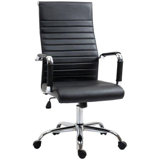 Silla de Escritorio Ergonómica Welltin Cuero Sintético 120kg Altura Ajustable y Basculante