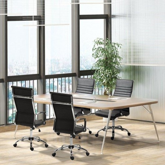 Silla de Escritorio Ergonómica Welltin Cuero Sintético 120kg Altura Ajustable y Basculante