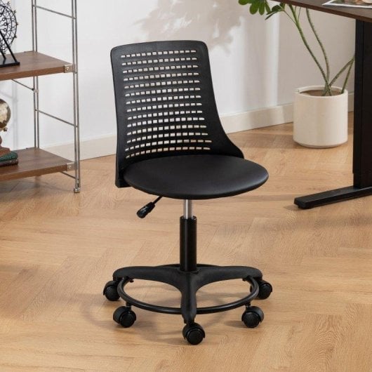 Silla de escritorio Welltin 921-925V00BK sin brazos giratoria 120 kg