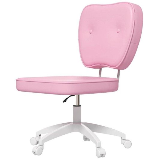 Silla de escritorio Welltin 921-687V00PK rosa sin brazos altura ajustable 120 kg