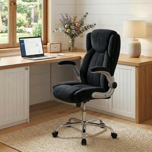 Silla de escritorio Welltin 921-955V00BK respaldo alto reposabrazos abatibles