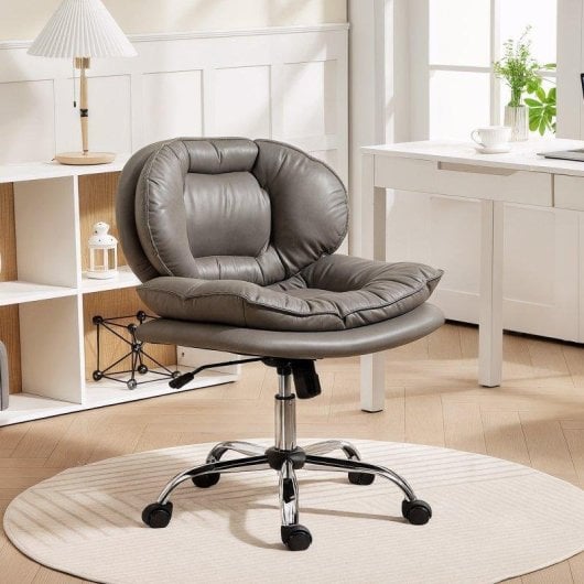 Silla de Oficina Welltin Asiento Ancho 62 cm Altura Ajustable Gris