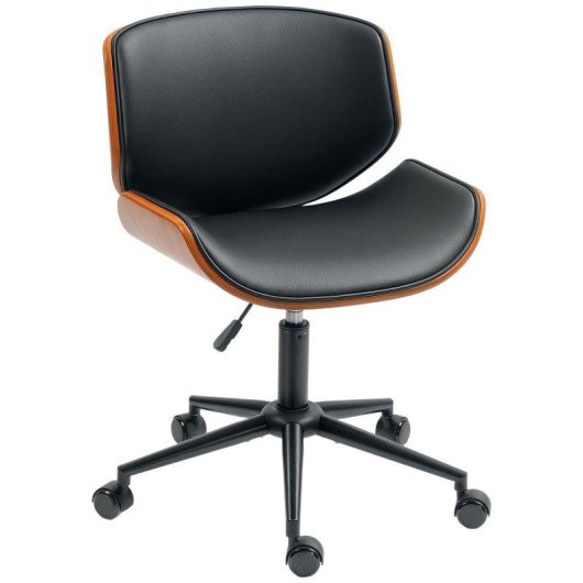 Silla de escritorio ergonómica Welltin T1008 madera curvada PU altura ajustable