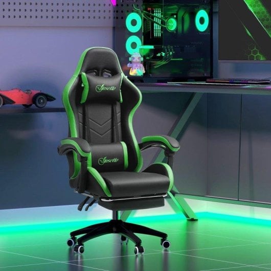 Sedia Gaming Welltin 921-618V06BK Cuoio Sintetico Poggiapiedi