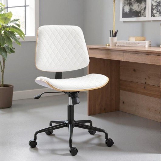 Chaise de bureau ergonomique Welltin T1008 blanc vintage