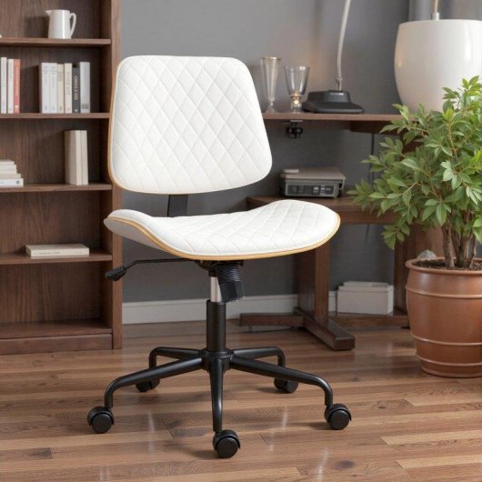 Chaise de bureau ergonomique Welltin T1008 blanc vintage