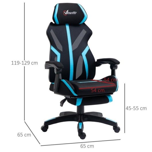 Silla Gaming Ergonómica Welltin T1008 con Reposapiés Retráctil y Reclinable 135°