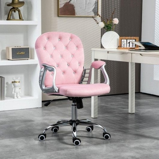Sedia Welltin T1008-01-03245 Velluto Rosa Regolabile 360