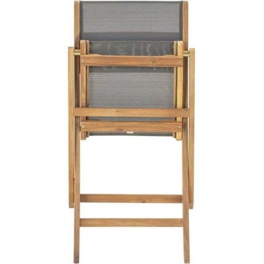 Chaise pliante NO NAME Eden Textilene Gris FSC Acacia