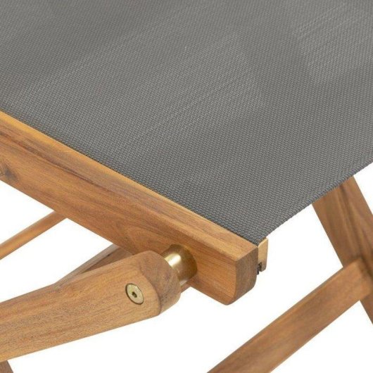 Chaise pliante NO NAME Eden Textilene Gris FSC Acacia
