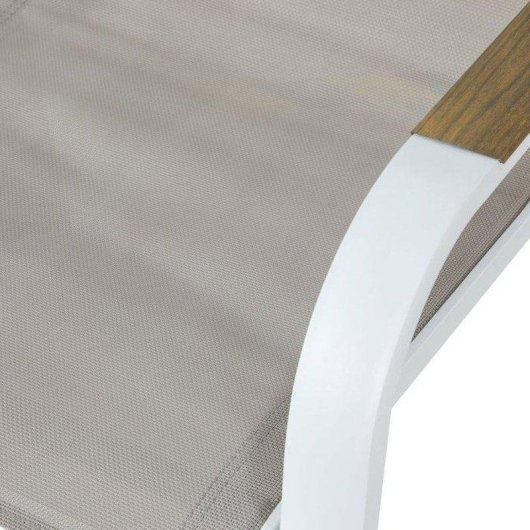 Cadeira de exterior VIANEA Aluminium branco Textilene duplo
