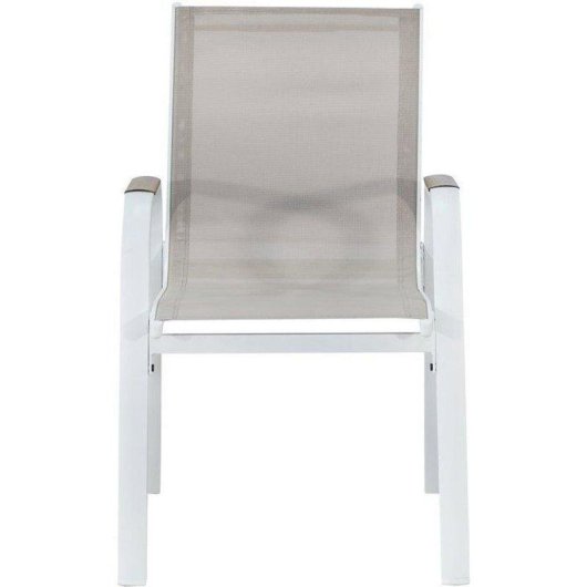 Cadeira de exterior VIANEA Aluminium branco Textilene duplo