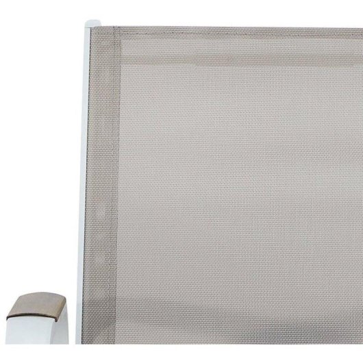 Cadeira de exterior VIANEA Aluminium branco Textilene duplo