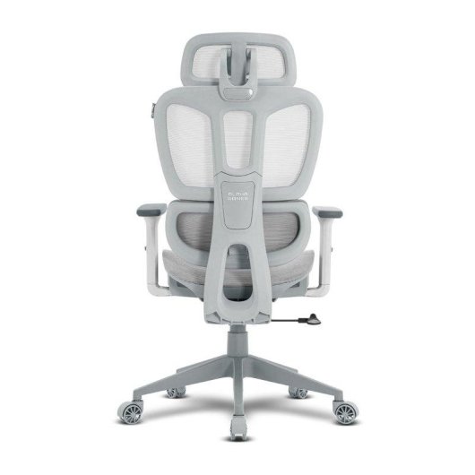 Chaise Alpha Gamer Luna Grey Malha Respirante