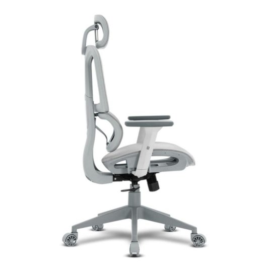 Chaise Alpha Gamer Luna Grey Malha Respirante