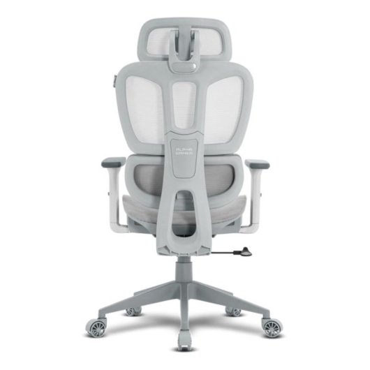 Chaise Alpha Gamer Luna Grey Malha Respirante