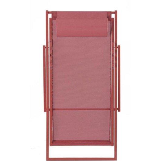 Tumbona reclinable Sabaideco Paros Terracota Textilene Exterior Plegable