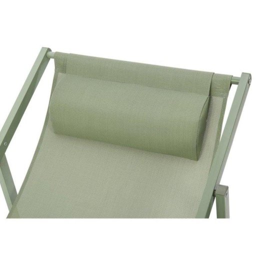 Tumbona plegable Sabaideco Paroskaki textilene kaki verde respaldo ajustable