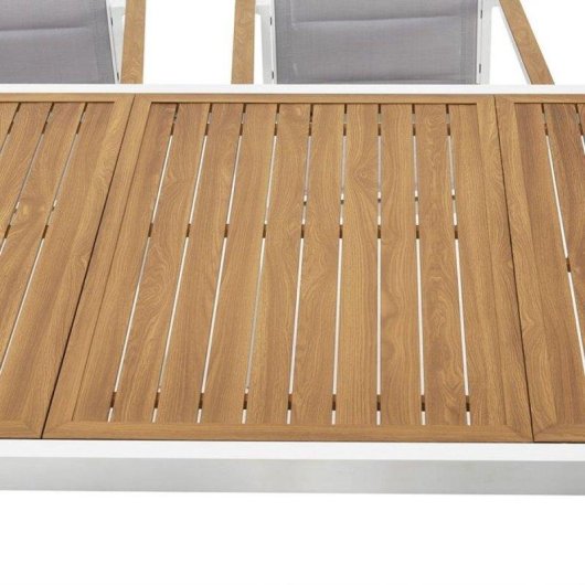 Conjunto de Jantar Exterior Louna Sabaideco Extensivel Alumínio 8 Lugares