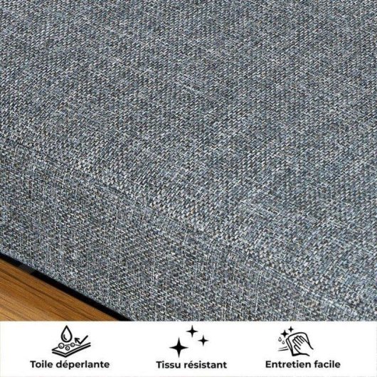 Außenlounge Bora fuer 4 Sitzplaetze Polywood Grau