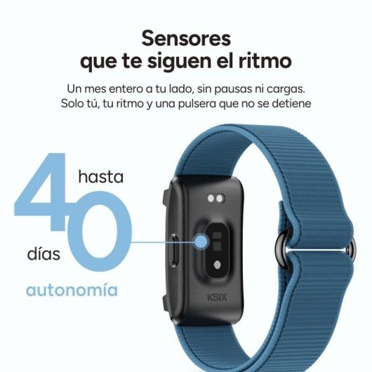 Pulsera de actividad Ksix Vitalis Go Bluetooth Azul Autonomía 40 días Monitor salud 5ATM