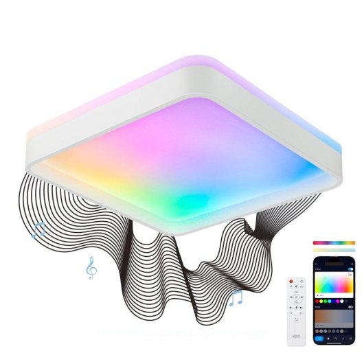 Plafón inteligente Ksix Stellar 3400 Lm 25,5W RGBIC CCT altavoz