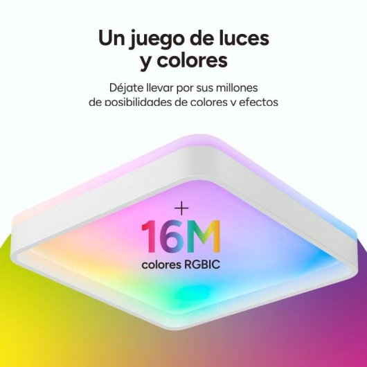 Plafón inteligente Ksix Stellar 3400 Lm 25,5W RGBIC CCT altavoz