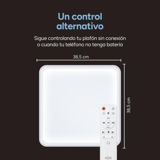 Plafón inteligente Ksix Stellar 3400 Lm 25,5W RGBIC CCT altavoz