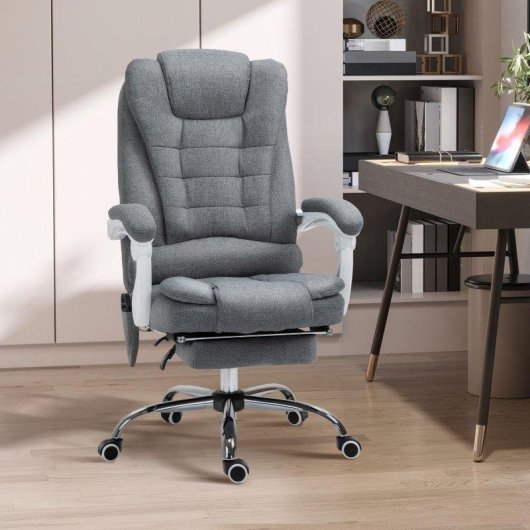 Silla de Oficina Welltin con Masaje y Calefacción Gris 120 kg