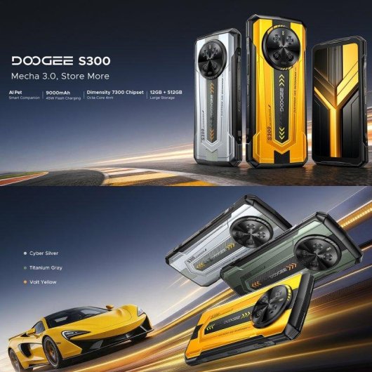 Doogee S300 5G 12GB 512GB 6.78" Argento
