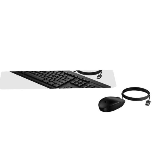 Tastatur HP 225 Komplett kabelgebunden mit optischer USB-Maus schwarz ambidextrös