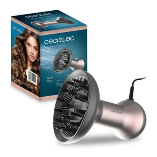 Ionen Föhn mit Diffusor Cecotec Ionicare MagiCurls Grey 800W 3 Temperaturstufen 2 Geschwindigkeiten Grau Roségold