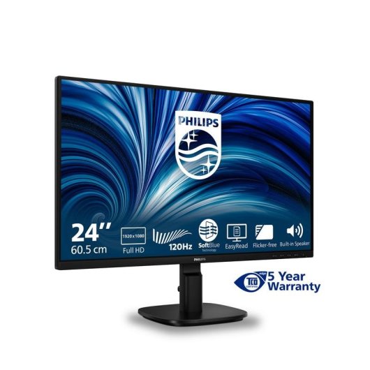 Écran PC Philips 24B2N2200/00 23,8" FullHD 120Hz IPS Haut-parleurs Flicker-Free