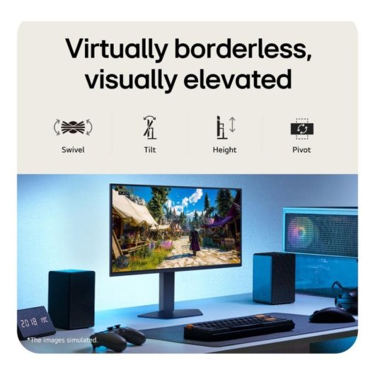 Écran PC LG 27G550B-B 27" Full HD 165Hz IPS Ajustable en hauteur 1ms HDR10