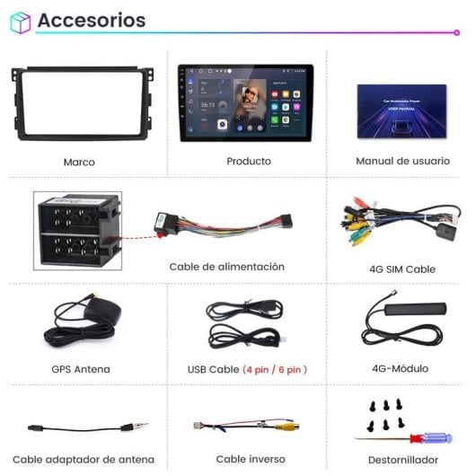 Autoradio JUNSUN 6+128gb 8-core CarPlay Android Auto 4G
