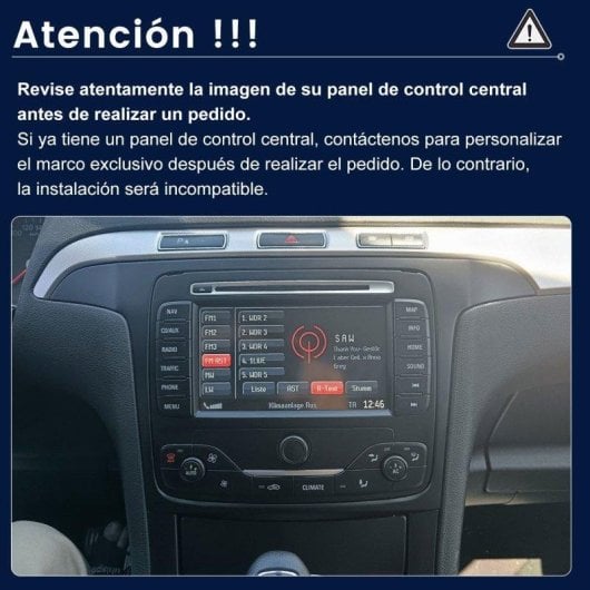 JUNSUN Autoradio 2+64GB CarPlay Android Auto GPS WiFi para Ford S-Max WA6 2006-2014
