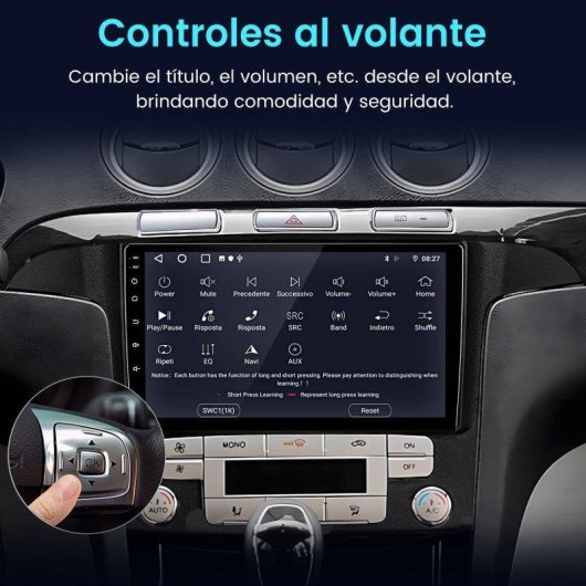 JUNSUN Autoradio 2+64GB CarPlay Android Auto GPS WiFi para Ford S-Max WA6 2006-2014