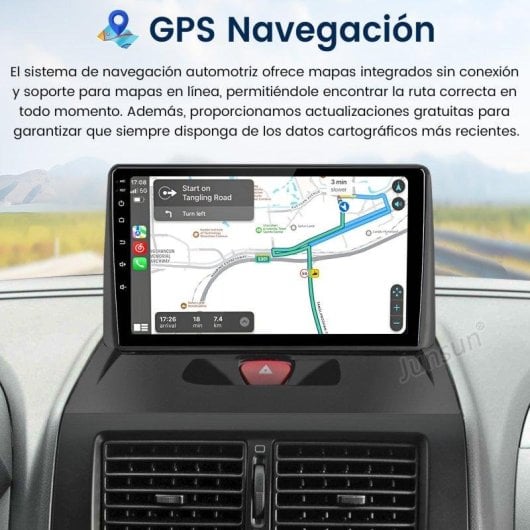 Autoradio JUNSUN 2+64gb Carplay Android Auto Gps Wifi Peugeot Expert