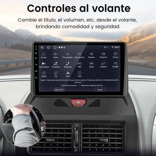 Autoradio JUNSUN 2+64gb Carplay Android Auto Gps Wifi Peugeot Expert