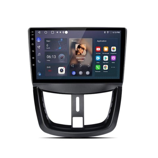 Autoradio JUNSUN para Peugeot 207 Android 15 2GB 64GB CarPlay Bluetooth GPS 9"