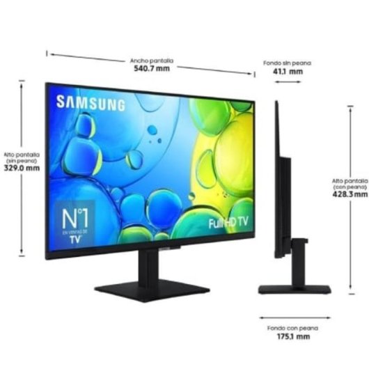 TV Samsung LED TU24F6005FK 24" Full HD 60Hz Smart TV Tizen HDR10 Slim Look