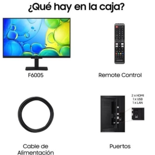 TV Samsung LED TU24F6005FK 24" Full HD 60Hz Smart TV Tizen HDR10 Slim Look