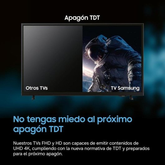 TV Samsung LED TU24F6005FK 24" Full HD 60Hz Smart TV Tizen HDR10 Slim Look
