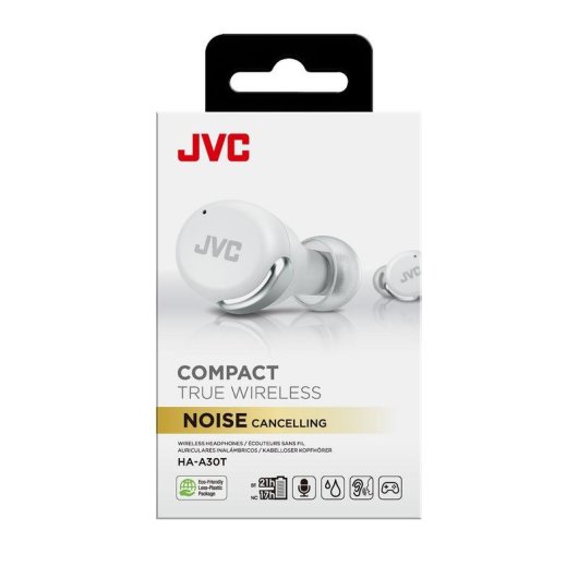 Auriculares JVC HA-A30T Bluetooth TWS Intra-auriculaires Blancs pour Appels et Musique