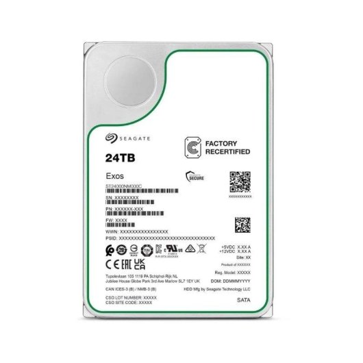 Festplatte Seagate Exos ST24000NM000C 24TB HDD 7200rpm SATA III