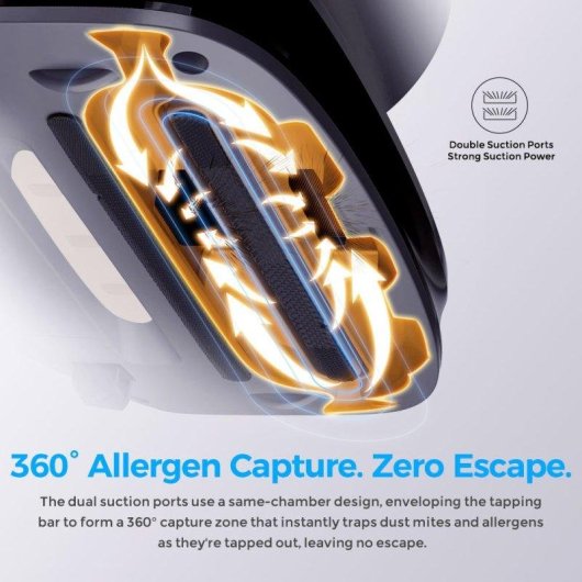 Aspirateur sans Fil JIGOO S100 150W 10 kPa 20 min UV-C 55°C Double Réservoir