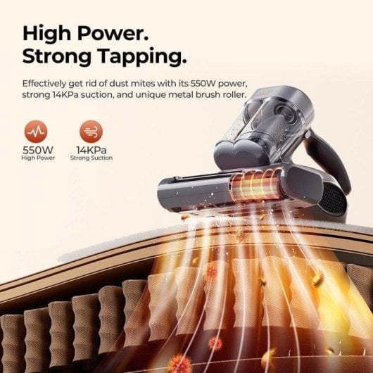 Aspirador Inteligente de Colchões JIGOO J300 Pro 550W Duplo Depósito Cinzento